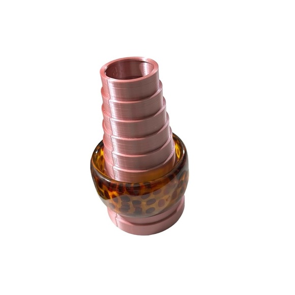 Vtg Signed Joan Rivers Faux Tortoise Leopard Cheetah Print Lucite Chunky Bangle - Picture 4 of 16